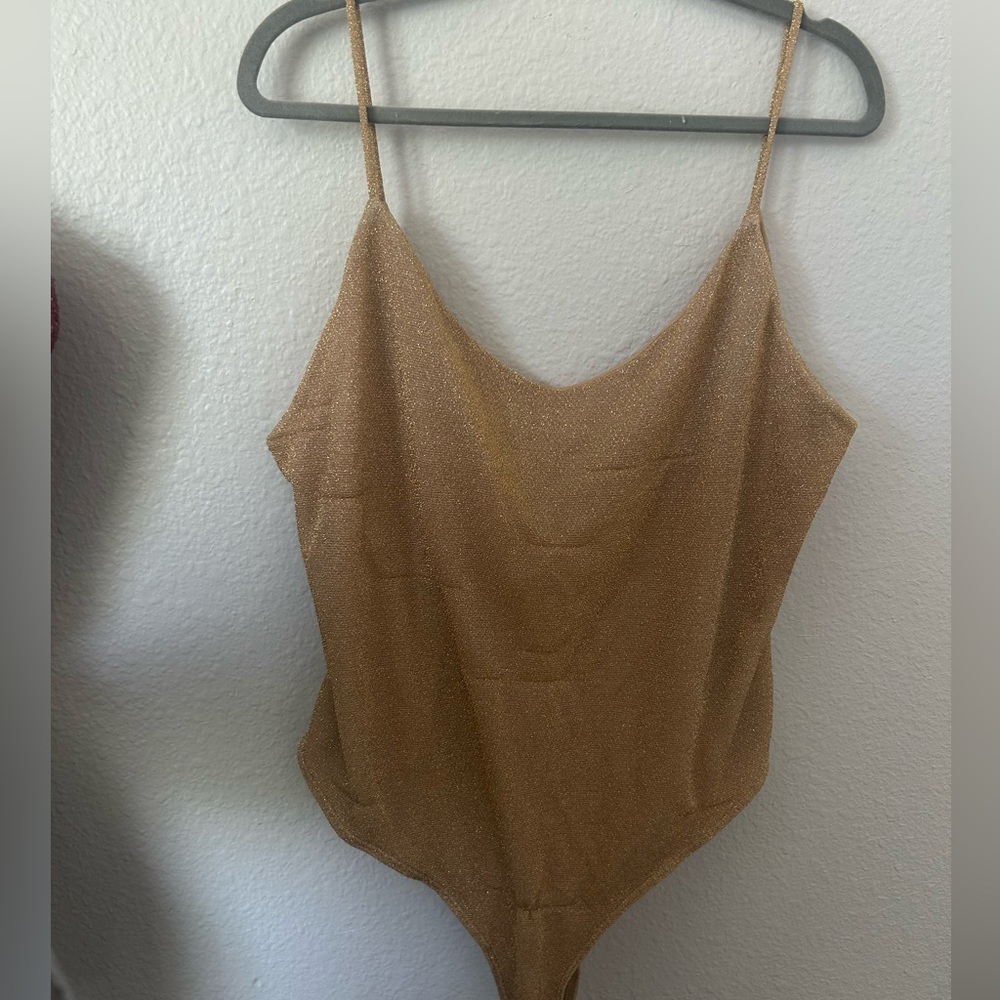 gold shimmer bodysuit